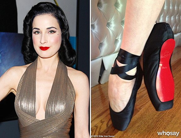 Dita Von Teese egyedi Louboutin-nal sokkolt 