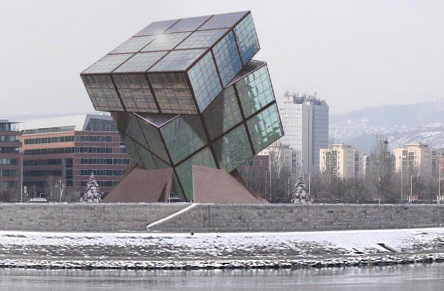 Óriás Rubik-kocka épül