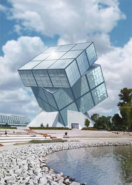 Óriás Rubik-kocka épül